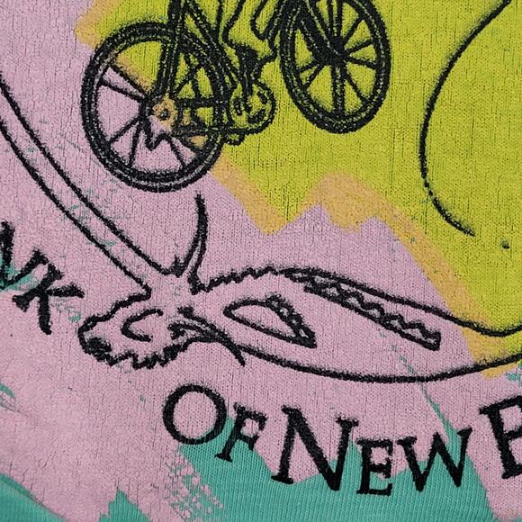 VTG 1988 Pan-Mass Challenge Tee Mens S Single Stitch USA Made Cycling Dragon - Picture 7 of 13